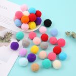 Multi colored large pompom balls for crafts